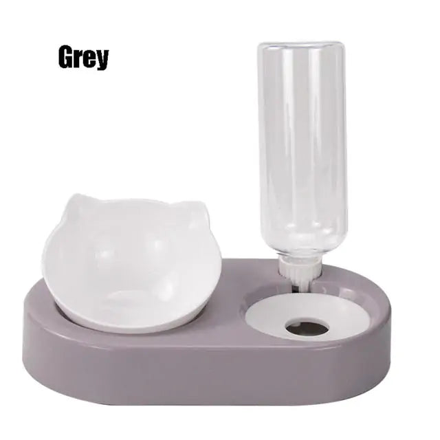 Food Water Feeder  Happy Pet3 Grey 1  