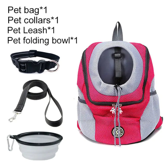 Pet Travel Carrier Bag  Happy Pet3 Rose red set 1 L for 10-13kg 