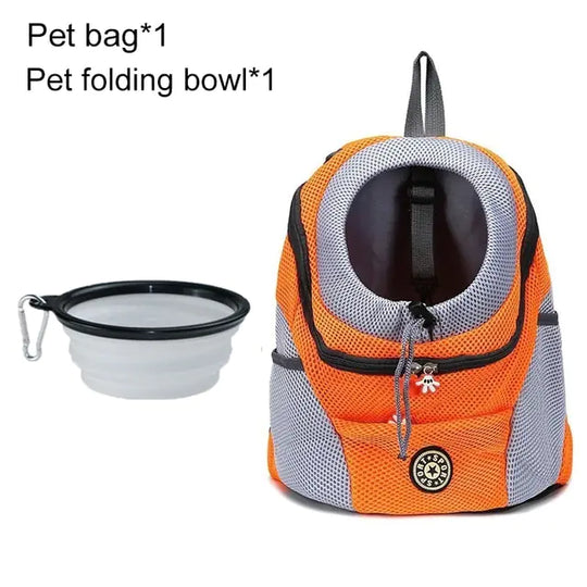 Pet Travel Carrier Bag  Happy Pet3 Orange with Bowl S for 0-5kg 