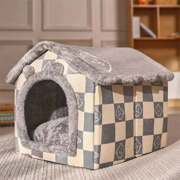 Verneza Foldable Pet House  Happy Pet3 Grey S 