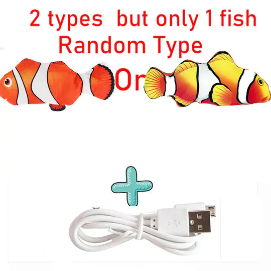 Cats USB Charger Interactive Toy Fish  Happy Pet3 Jump and USB Cable  