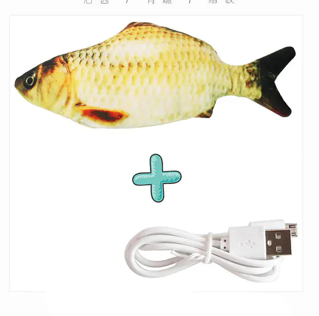 Cats USB Charger Interactive Toy Fish  Happy Pet3 Jump and USB Cable 1  