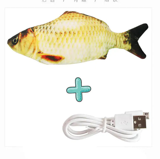 Cats USB Charger Interactive Toy Fish  Happy Pet3 Jump and USB Cable 1  