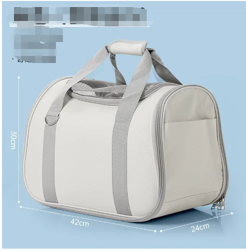 Canvas Pet Carrier Bag  Happy Pet3 Gray  