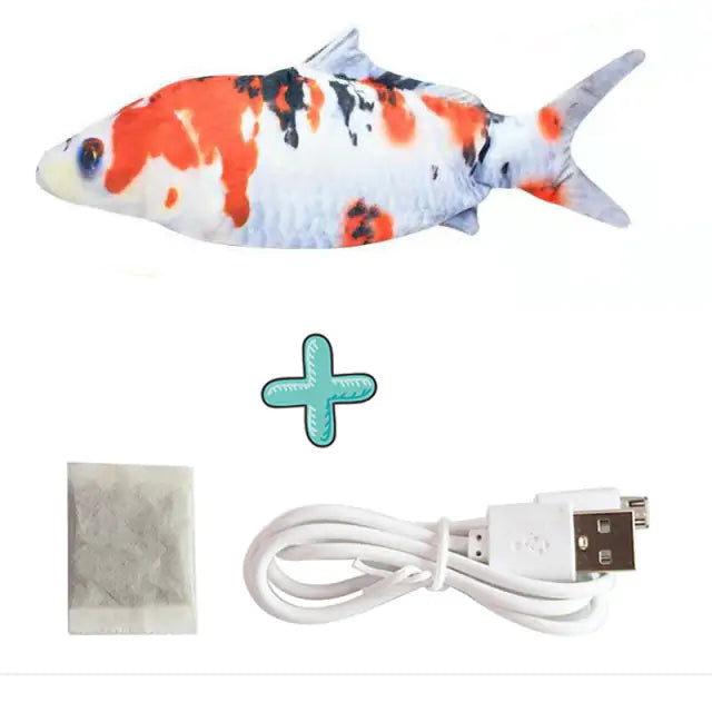 Cats USB Charger Interactive Toy Fish  Happy Pet3 Jump Cable And Mint 12  