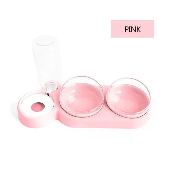 Food Water Feeder  Happy Pet3 Pink  