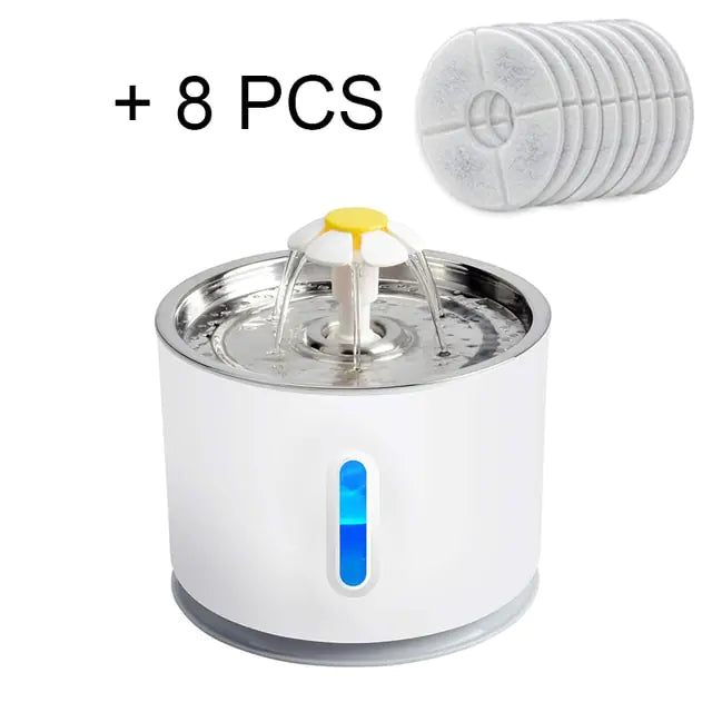 Pet Drinking Electric Dispenser Bowls  Happy Pet3 Steel 8PCS Filters  