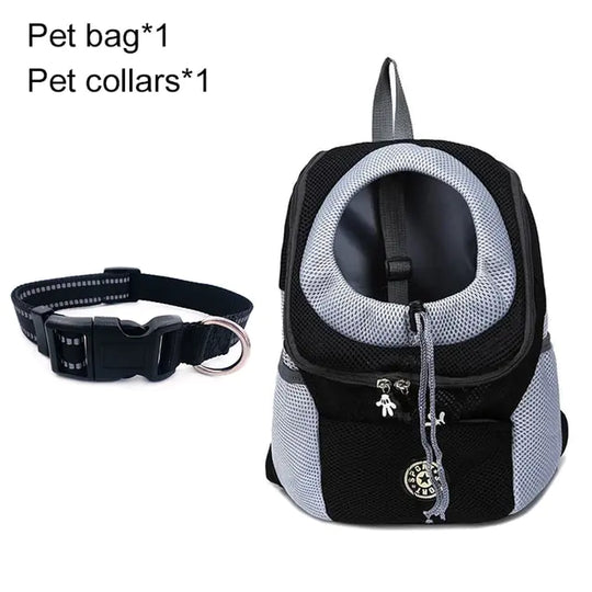 Pet Travel Carrier Bag  Happy Pet3 Black with Collar M for 5-10kg 