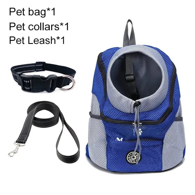 Pet Travel Carrier Bag  Happy Pet3 Blue Set M for 5-10kg 