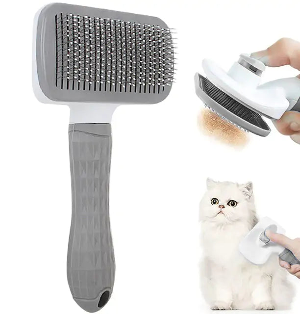 Pet Grooming Brush  Happy Pet3 Gray Square  