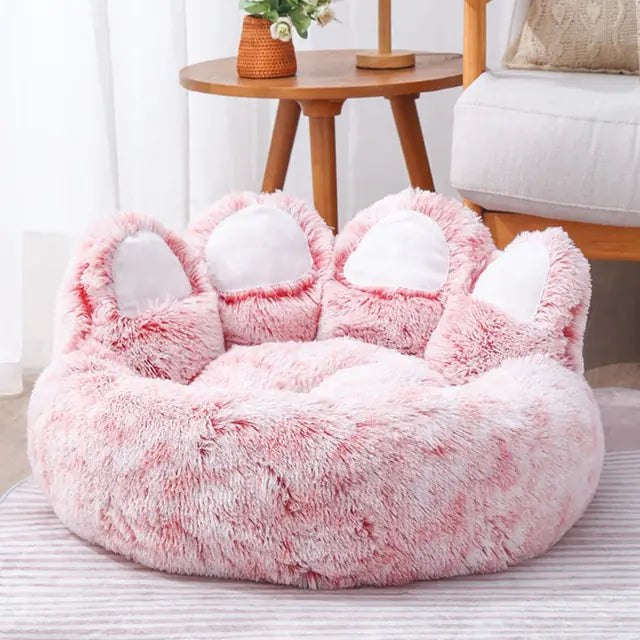 Pet Bear Paw Shape House Bed  Happy Pet3 Pink 45cm 