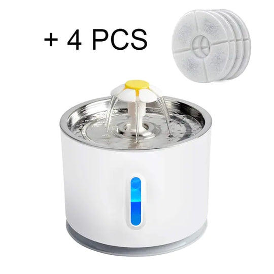 Pet Drinking Electric Dispenser Bowls  Happy Pet3 Steel 4PCS Filters  