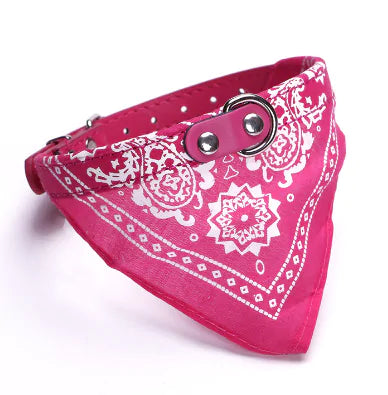 Small Pet Collar PU Adjustable Leather Scar  Happy Pet3 Pink  