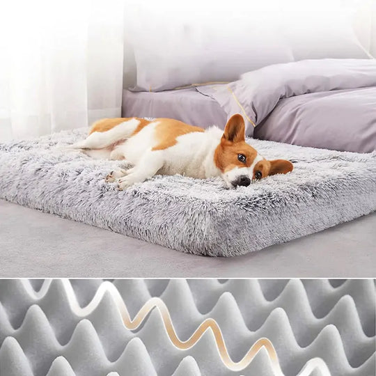 Plush Washable Dog Bed  Happy Pet3   