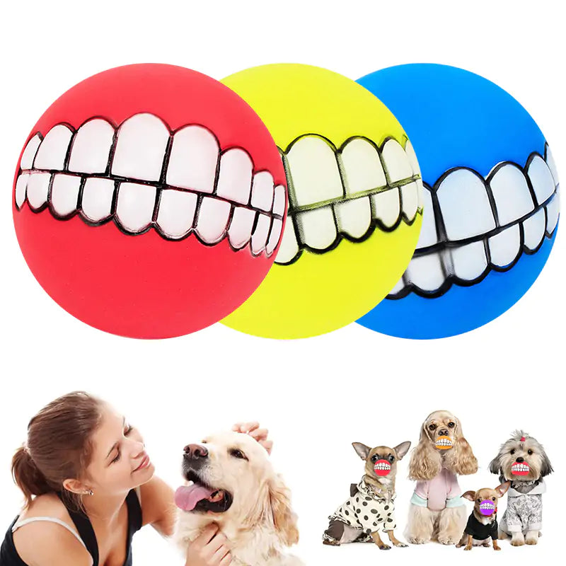 Pet Ball Teeth Silicon Chew Toys for Large Breeds  Happy Pet3   