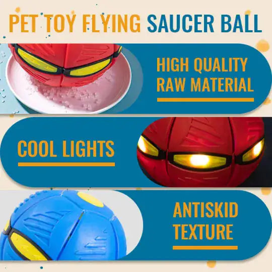 Pet Flying Saucer Ball  Happy Pet3   