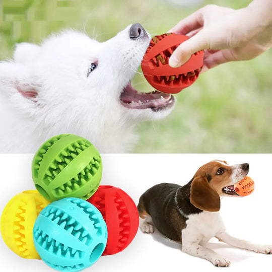 Rubber Balls Chewing Pet Toys  Happy Pet3   