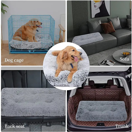 Plush Washable Dog Bed  Happy Pet3   